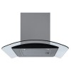 electriQ 60cm Curved Glass Touch Control Chimney Cooker Hood - Stainless Steel