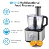 electriQ 10-in-1 1100W Multifunctional Food Processor with Blender in Stainless Steel and Black