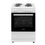 electriQ 60cm Electric Cooker with Sealed Plate Hob - White