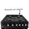 electriQ 60cm Double Oven Dual Fuel Cooker - Black
