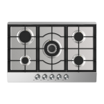 iQ 75cm Stainless Steel 5 Burner Gas Hob
