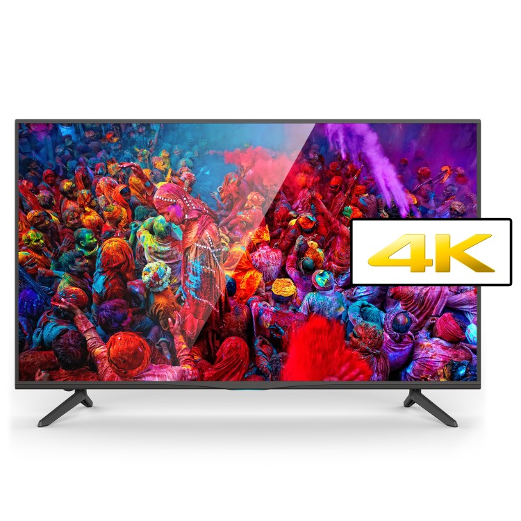 Refurbished electriQ 49" 4K Ultra HD with HDR LED Freeview HD Smart TV without Stand