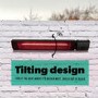Refurbished Outdoor Electric Infrared Wall Mounted Patio Heater with Free Remote Control and Tilt Setting