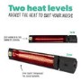 Refurbished Outdoor Electric Infrared Wall Mounted Patio Heater with Free Remote Control and Tilt Setting