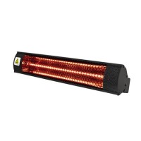 electriQ Wall Mounted Electric Patio Heater - 2kW in Black