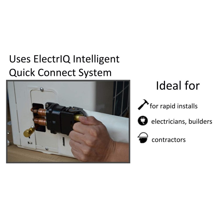 GRADE A2 electriQ 18000 BTU Panasonic-powered Quick Connector Smart Wall Mounted Split Air Conditioner with Heat Pump 4 meter pipekit