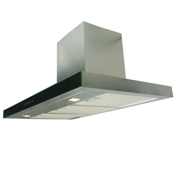 Refurbished electriQ eIQCHSLINESSE90 90cm Slimline Electronic Cooker Hood Stainless Steel