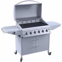 GRADE A2 - The Georgia Classic 6 + 1 Burner Gas BBQ in Silver.