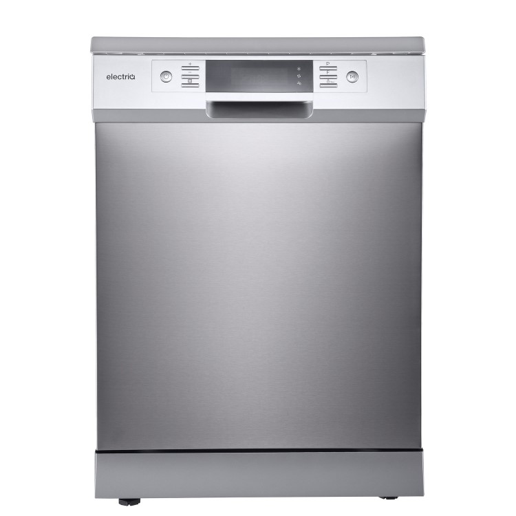 GRADE A3 - electriQ 15 Place Freestanding Dishwasher - Stainless Steel