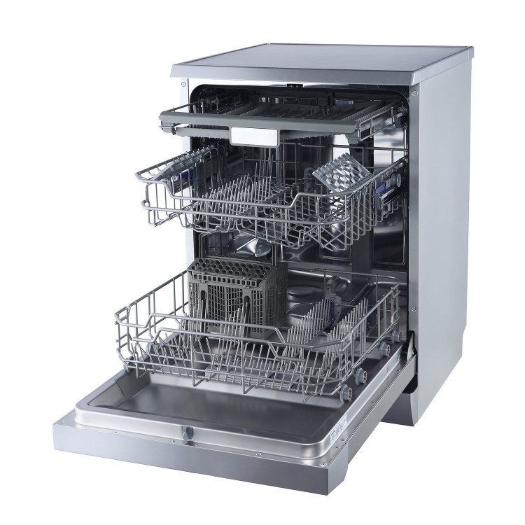 GRADE A3 - electriQ 15 Place Freestanding Dishwasher - Stainless Steel