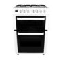 GRADE A2 - electriQ 60cm Dual Fuel Cooker with Double Oven in White