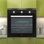 GRADE A2 - electriQ Extra Large Capacity 73 Litre Built in Electric Fan Assisted Black Single Oven - Supplied with a plug