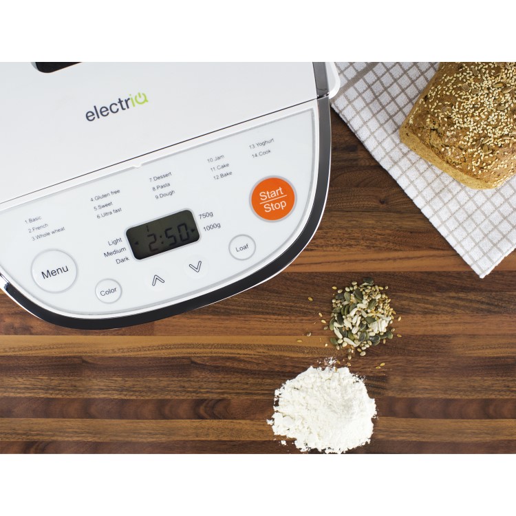 electriQ Premium Automatic Bread Maker with 14 Settings Including Gluten Free