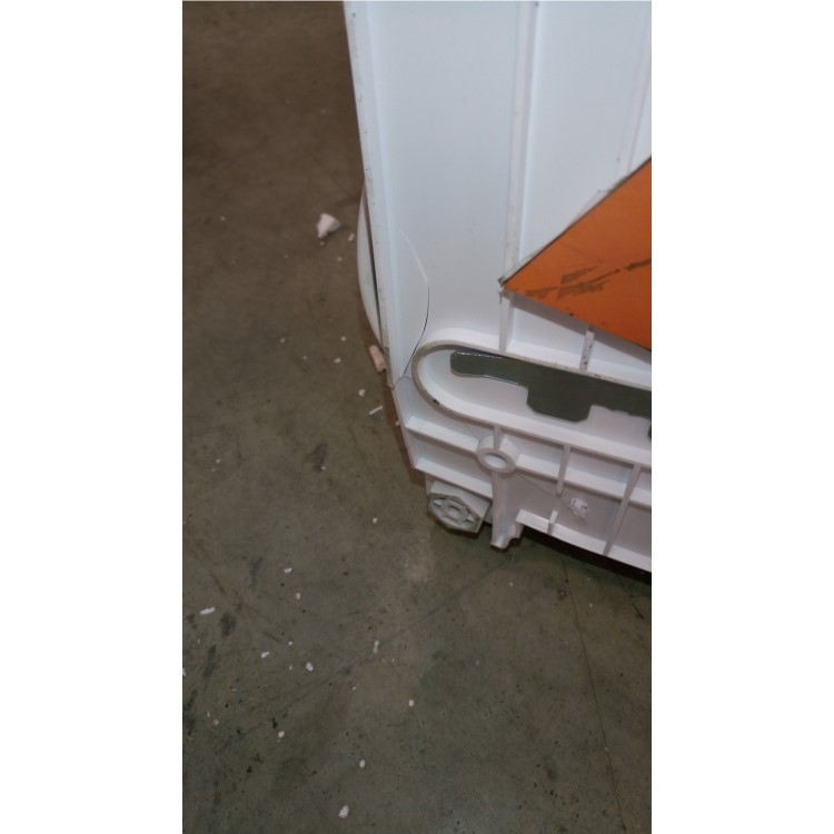 GRADE A2 - ElectrIQ 60cm Wide Integrated Upright Under Counter Freezer - White