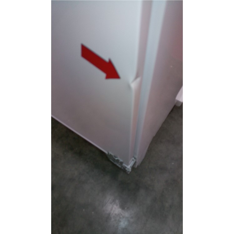GRADE A2 - ElectrIQ 60cm Wide Integrated Upright Under Counter Freezer - White