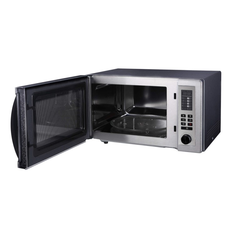 electriQ EIQMW9BEH 25L 900W Freestanding Digital Combination Microwave in Black and Stainless Steel