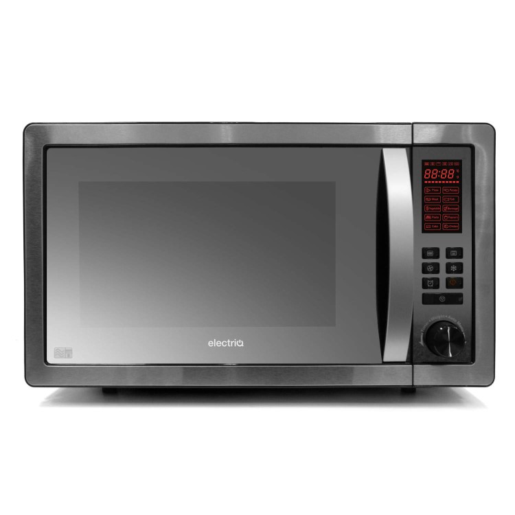 electriQ EIQMW9BEH 25L 900W Freestanding Digital Combination Microwave in Black and Stainless Steel