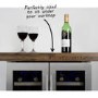 GRADE A3 - electriQ 60cm  36 Bottle Wine Cooler  Dual Temperature Dual Zone Double Door - Stainless Steel