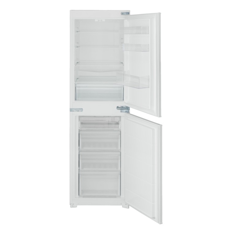 Refurbished electriQ EQINT5050FF Integrated 235 Litre 50/50 Frost Free Upright Fridge Freezer White