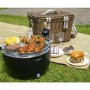 Refurbished electriQ Portable Smokeless Charcoal BBQ Lotus Style Grill with Fan