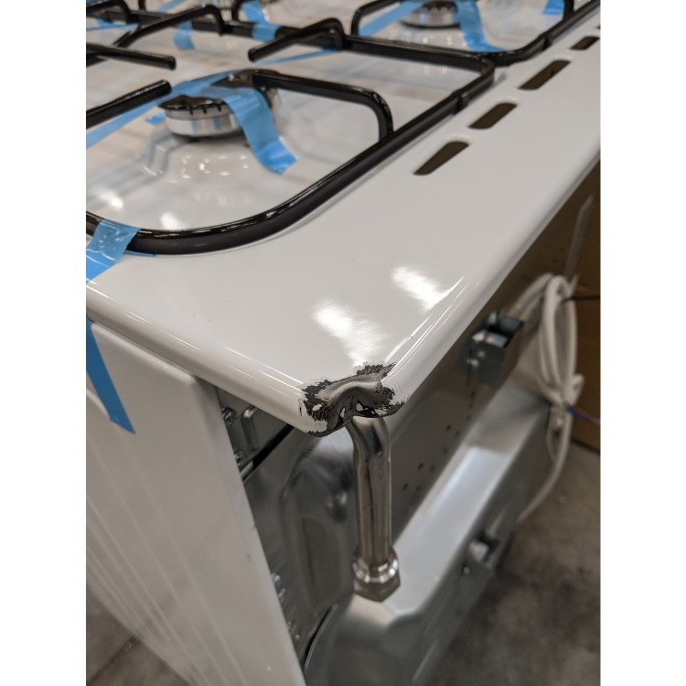 GRADE A3 - electriQ 60cm Dual Fuel Cooker with Double Oven in White