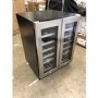 GRADE A3 - electriQ 60cm  36 Bottle Wine Cooler  Dual Temperature Dual Zone Double Door - Stainless Steel