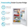 GRADE A2 - electriQ 45cm Freestanding Under Counter Larder Fridge - White