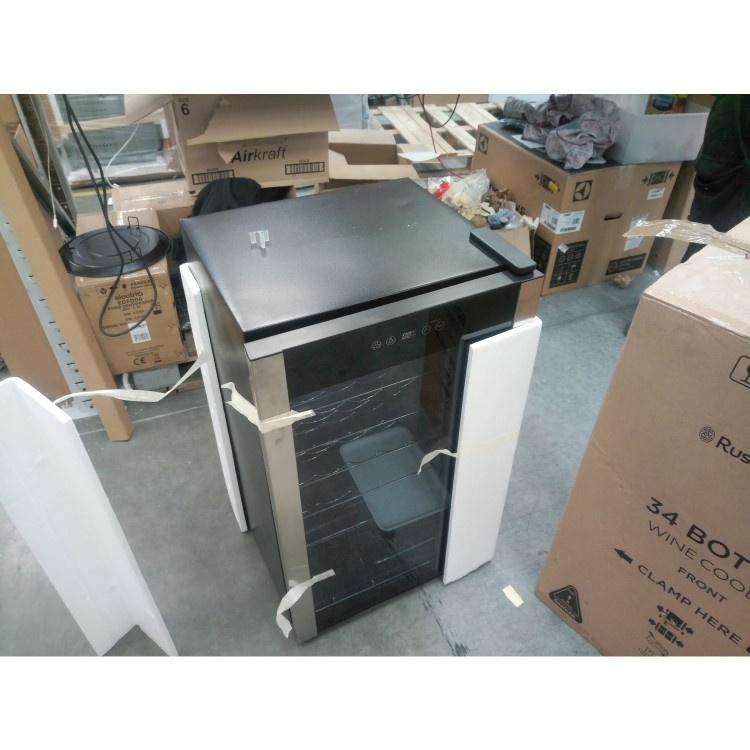 GRADE A2 - electriQ 60cm  Dual Temperature Dual Zone Wine Cooler - Stainless Steel