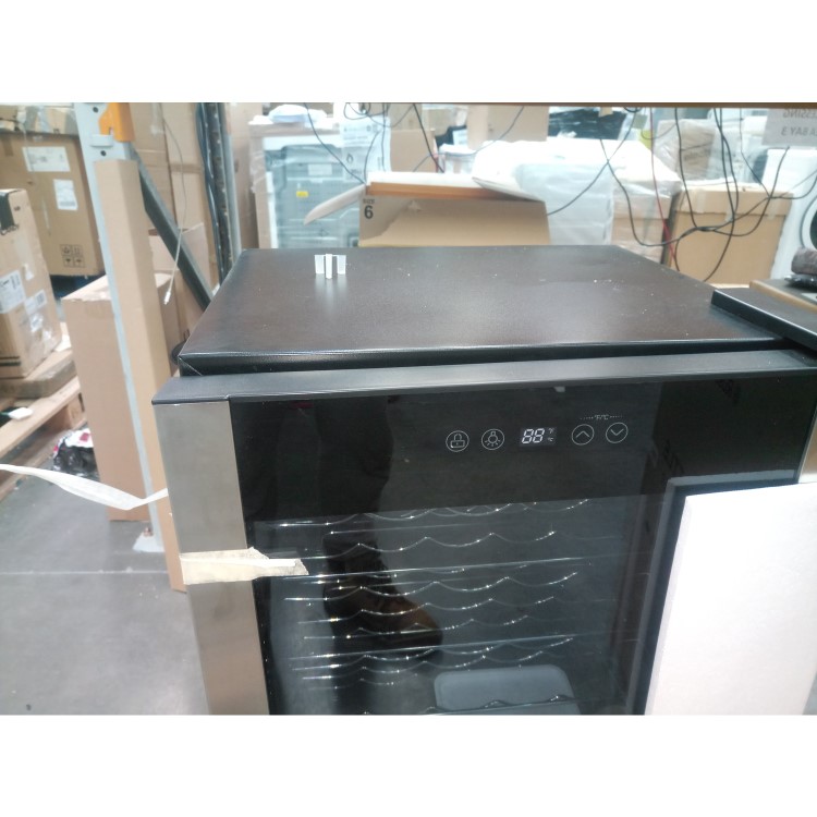GRADE A2 - electriQ 60cm  Dual Temperature Dual Zone Wine Cooler - Stainless Steel