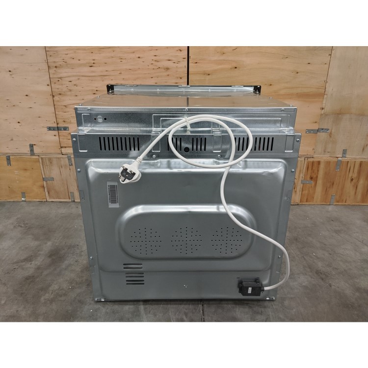 GRADE A3 - electriQ 68L Pyrolytic Self Cleaning Electric Single Oven in Stainless Steel - Supplied with a plug