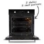 electriQ 68L Plug In Pyrolytic Self Cleaning Electric Single Oven - Black