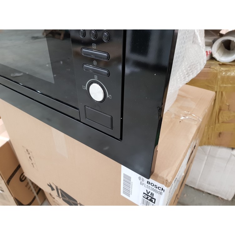 GRADE A2 - electriQ 20L Built-In Microwave with Grill in Black