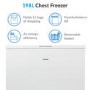 GRADE A3 - electriQ 198L Chest Freezer - White
