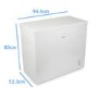 GRADE A3 - electriQ 198L Chest Freezer - White