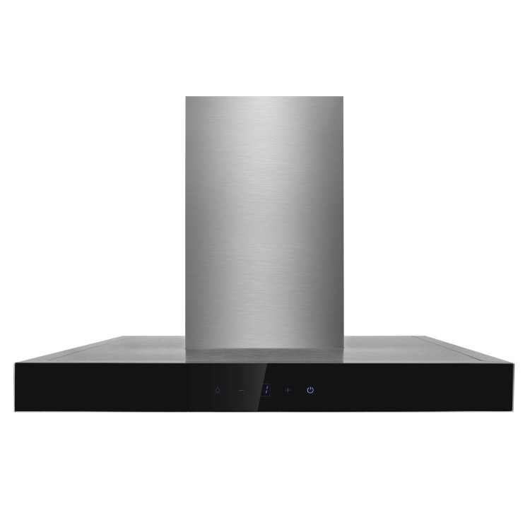 electriQ 90cm Slimline Box Touch Control Stainless Steel Wall Mounted Chimney Cooker Hood  -  5 Year warranty