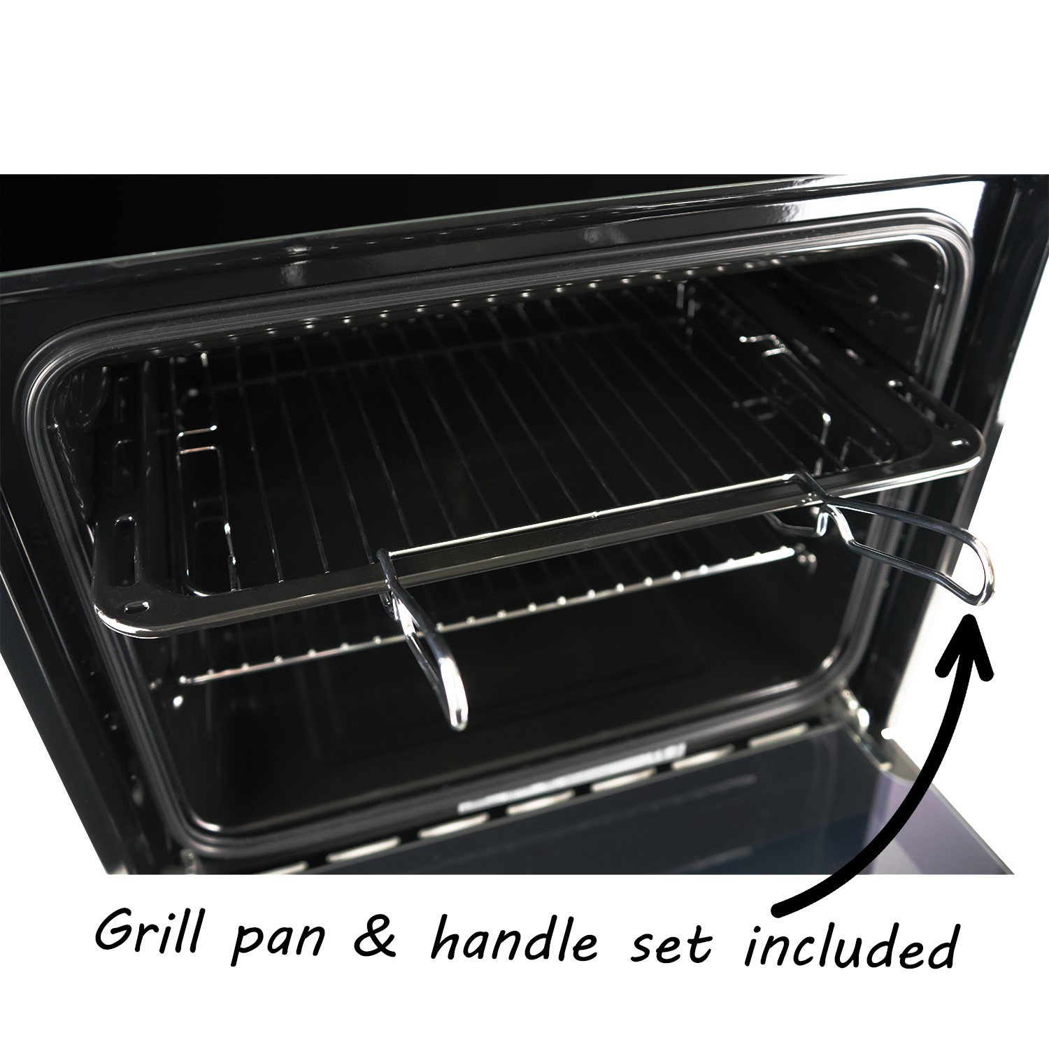 Refurbished electriQ EQOVENM2BLACK 60cm Single Built In Electric Oven