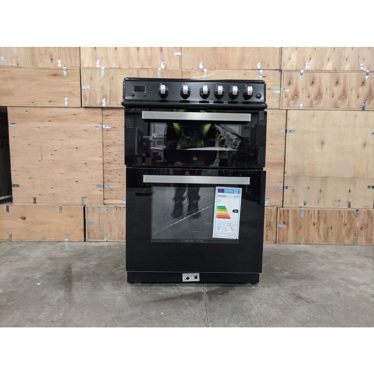 Refurbished electriQ IQGC3B60 60cm Double Oven Gas Cooker Black