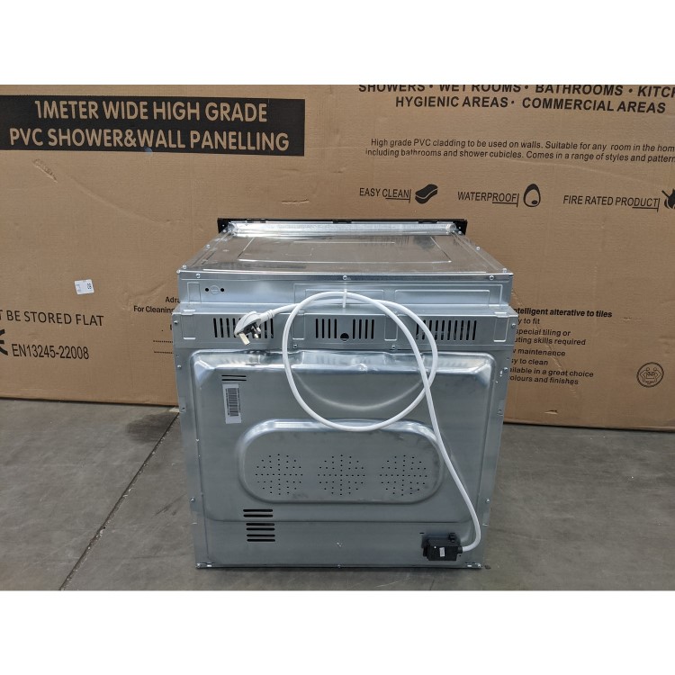 GRADE A3 - electriQ Extra Large Capacity 73 Litre Built in Electric Fan Assisted Black Single Oven - Supplied with a plug