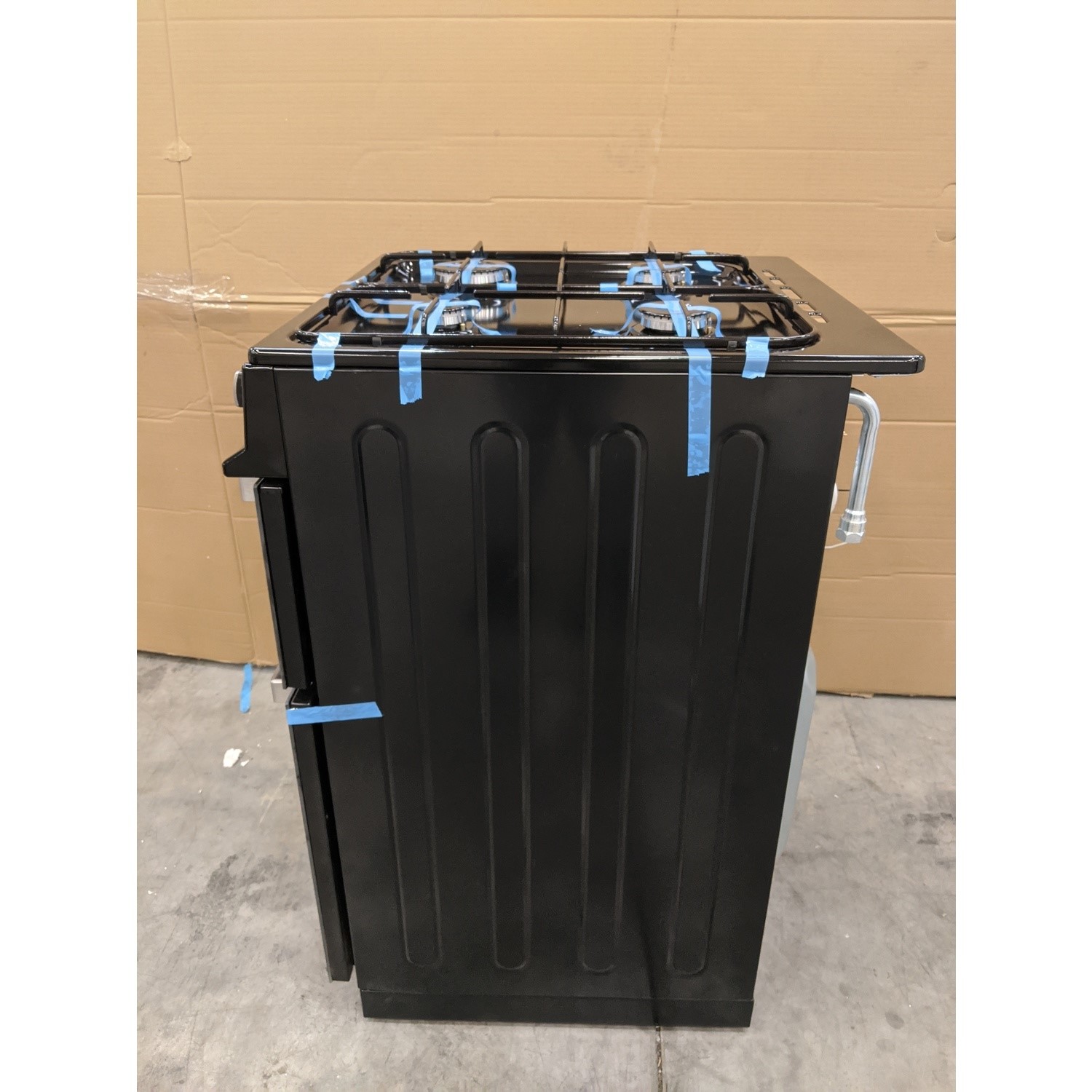 GRADE A3 electriQ 60cm Dual Fuel Cooker with Double Oven Black