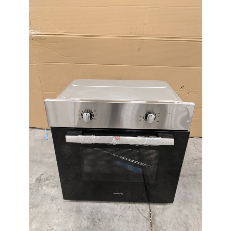 GRADE A3 - electriQ 70 litre 6 Function Built in Static Electric Single Oven - supplied with a plug