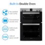 GRADE A3 - electriQ Electric Built In Double Oven - Stainless Steel