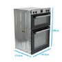 GRADE A3 - electriQ Electric Built In Double Oven - Stainless Steel