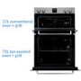 GRADE A3 - electriQ Electric Built In Double Oven - Stainless Steel