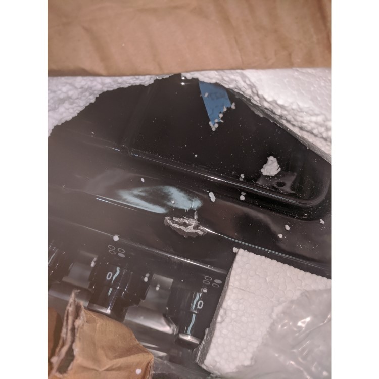 GRADE A3 - electriQ 50cm Gas Cooker with Single Oven in Black
