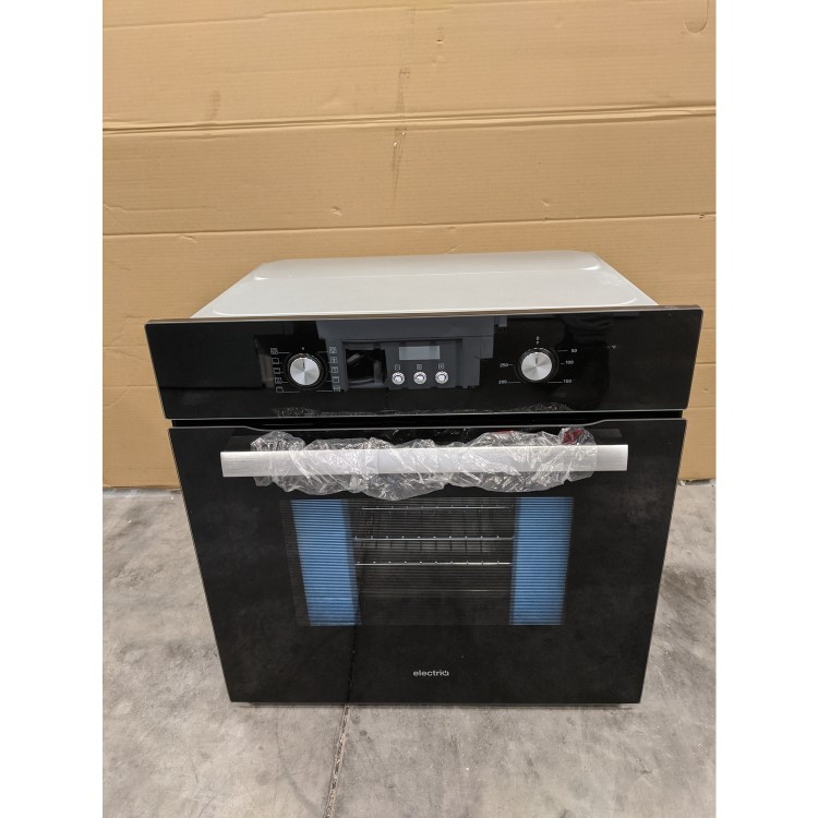 Refurbished electriQ EQOVENM3 60cm Single Built In Electric Oven Black