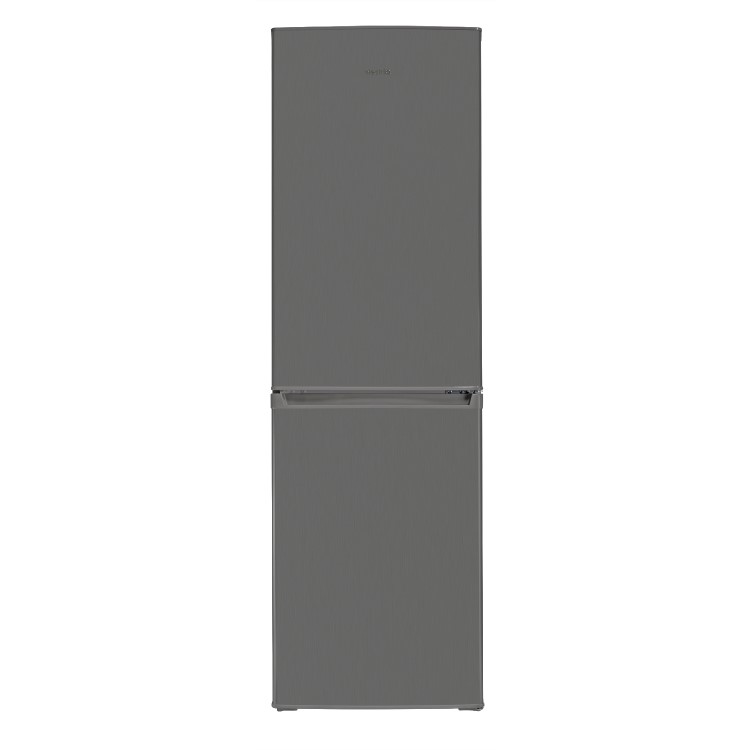 GRADE A2 - electriQ EQ55176SIL 231 Litre Freestanding Fridge Freezer 50/50 Split Frost Free 55cm Wide - Silver