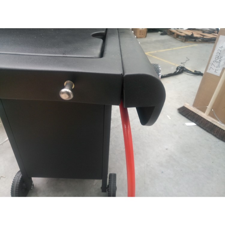 GRADE A3 - The Kentucky Premium 6 + 1 Burner Black Gas BBQ 