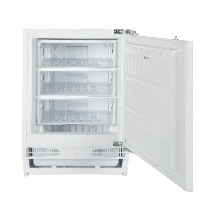 GRADE A3 - electriQ 95 Litre Integrated Under Counter Freezer A+ Energy Rating 60cm Wide - White