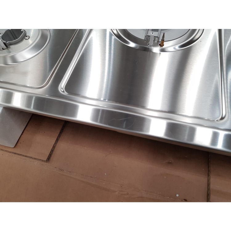 GRADE A2 - electriQ 75cm Stainless Steel 5 Burner Gas Hob