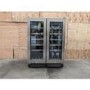 Refurbished electriQ EQWINE60SDD 36 Bottle Freestanding Under Counter Wine Cooler Dual Zone 60cm Wide 82cm Tall - Stainless Steel